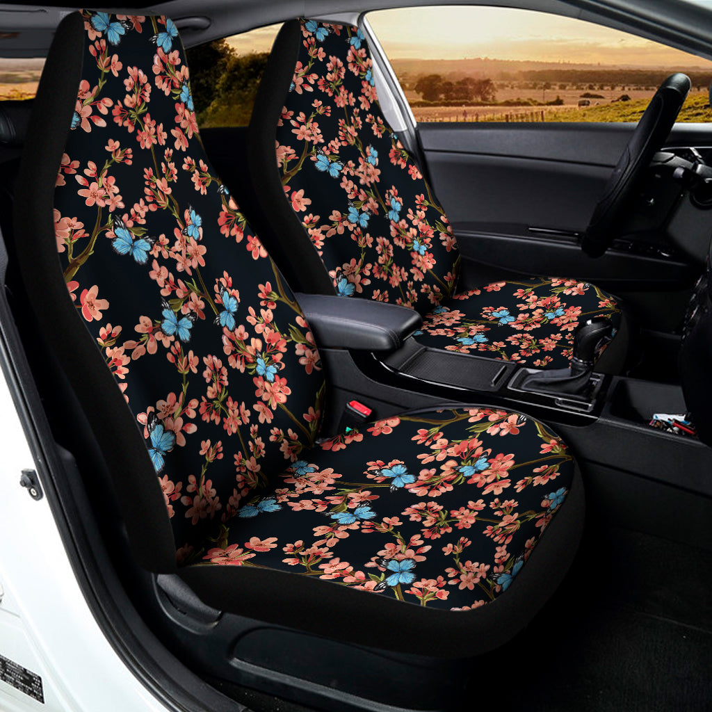 Blossom Flower Butterfly Print Universal Fit Car Seat Covers