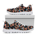 Blossom Flower Butterfly Print White Running Shoes