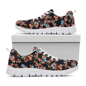 Blossom Flower Butterfly Print White Sneakers