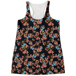 Blossom Flower Butterfly Print Women's Racerback Tank Top