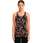 Blossom Flower Butterfly Print Women's Racerback Tank Top