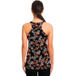 Blossom Flower Butterfly Print Women's Racerback Tank Top