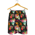 Blossom Flowers Skull Pattern Print Men's Shorts