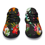 Blossom Flowers Skull Pattern Print Sport Shoes GearFrost