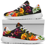 Blossom Flowers Skull Pattern Print Sport Shoes GearFrost