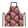 Blossom Peony Skull Pattern Print Apron