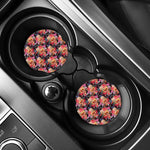 Blossom Peony Skull Pattern Print Car Coasters