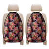 Blossom Peony Skull Pattern Print Car Seat Organizers