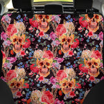 Blossom Peony Skull Pattern Print Pet Car Back Seat Cover