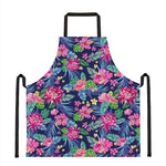 Blossom Tropical Flower Pattern Print Apron