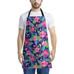 Blossom Tropical Flower Pattern Print Apron