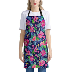 Blossom Tropical Flower Pattern Print Apron