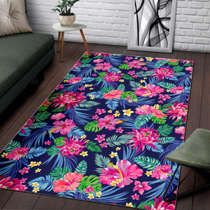 Blossom Tropical Flower Pattern Print Area Rug GearFrost