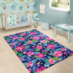 Blossom Tropical Flower Pattern Print Area Rug GearFrost