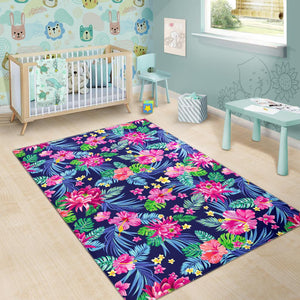 Blossom Tropical Flower Pattern Print Area Rug GearFrost