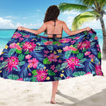 Blossom Tropical Flower Pattern Print Beach Sarong Wrap