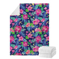 Blossom Tropical Flower Pattern Print Blanket