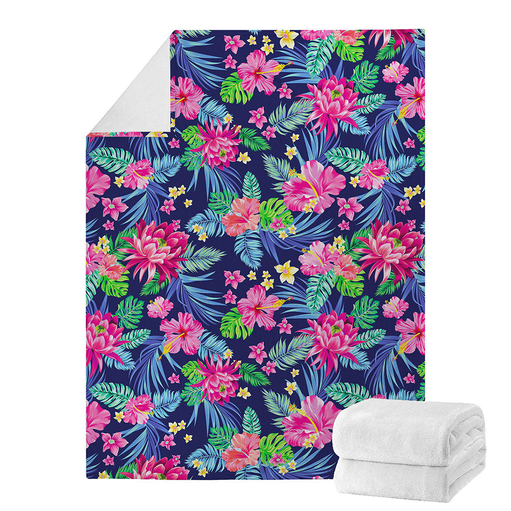 Blossom Tropical Flower Pattern Print Blanket