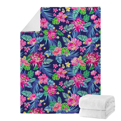 Blossom Tropical Flower Pattern Print Blanket