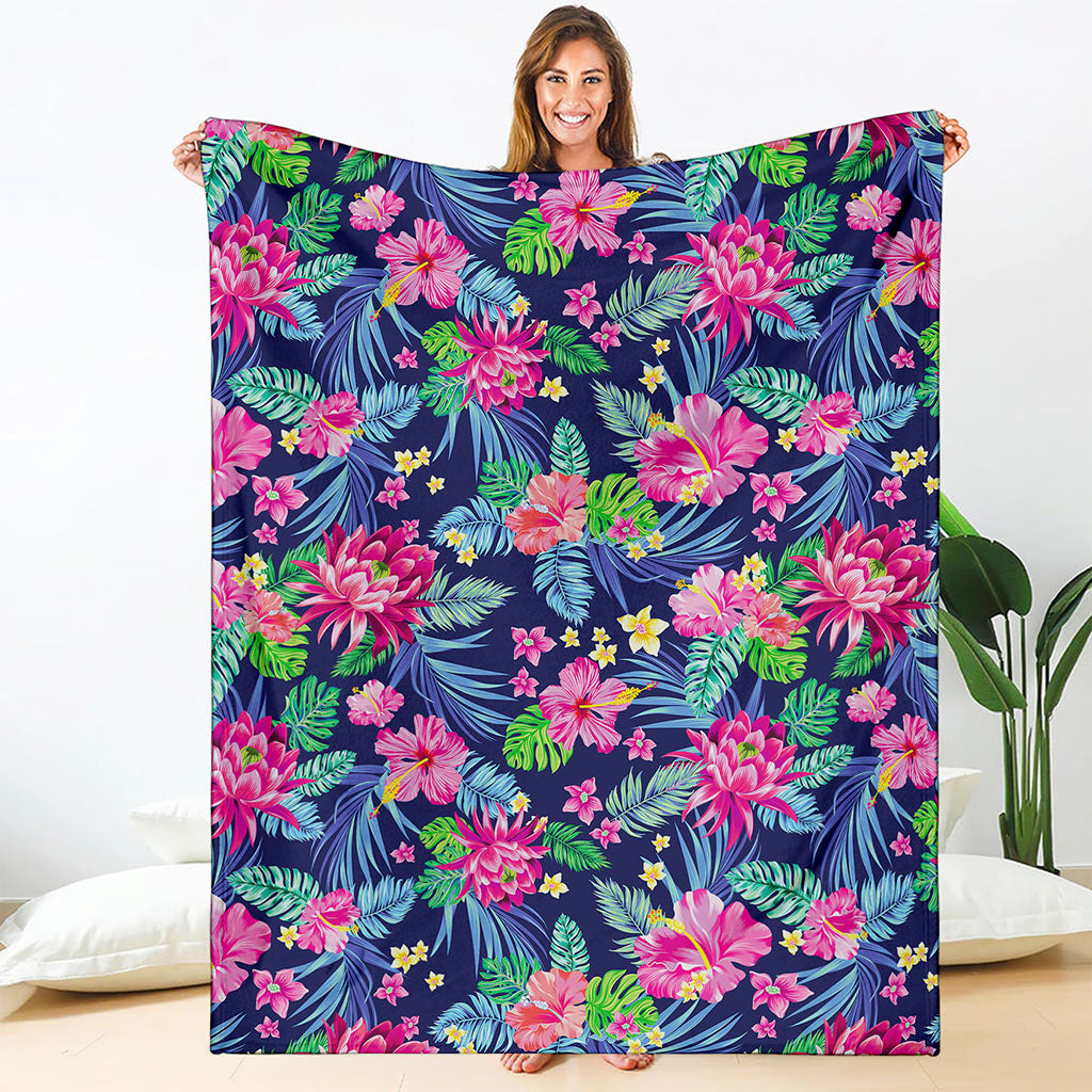 Blossom Tropical Flower Pattern Print Blanket