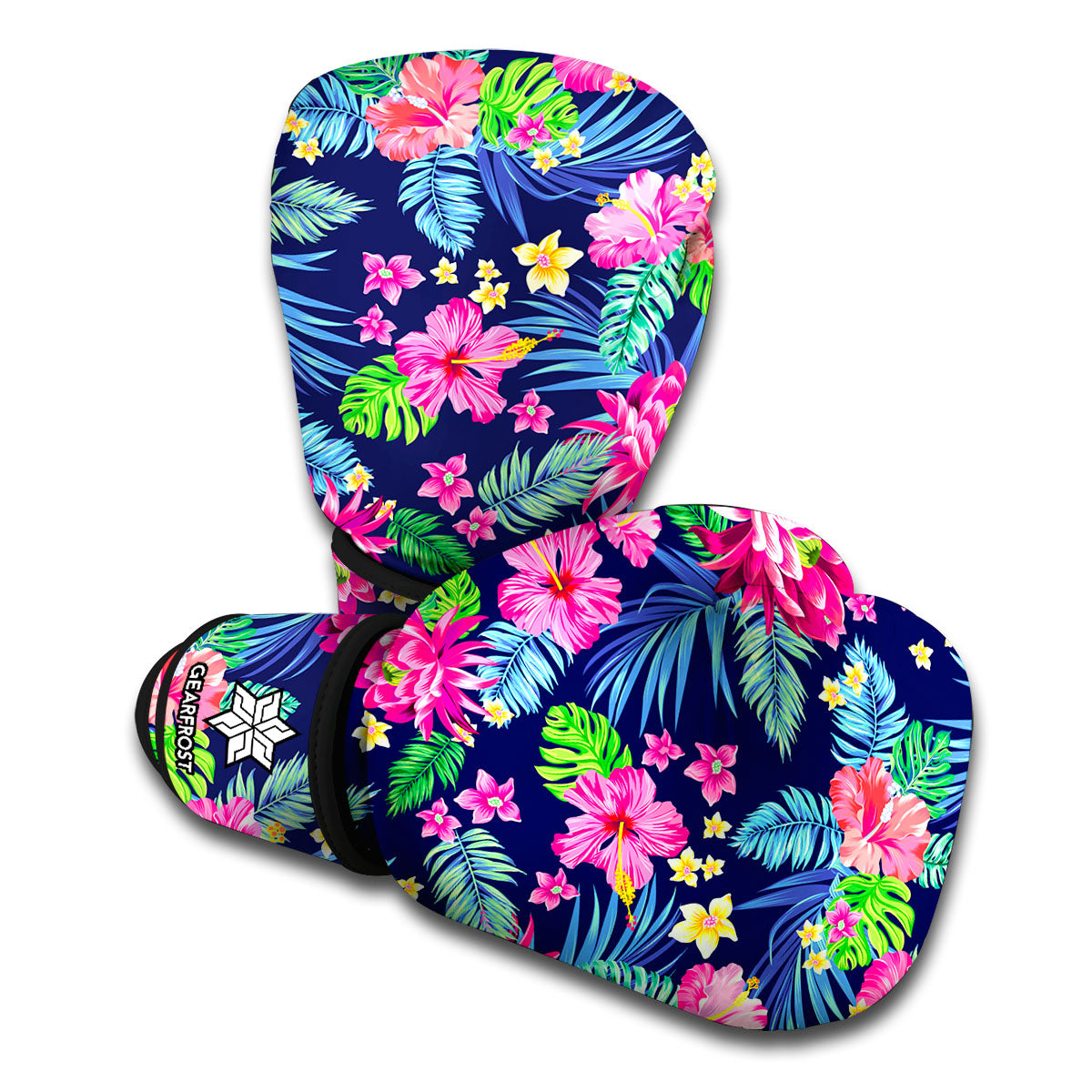 Blossom Tropical Flower Pattern Print Boxing Gloves