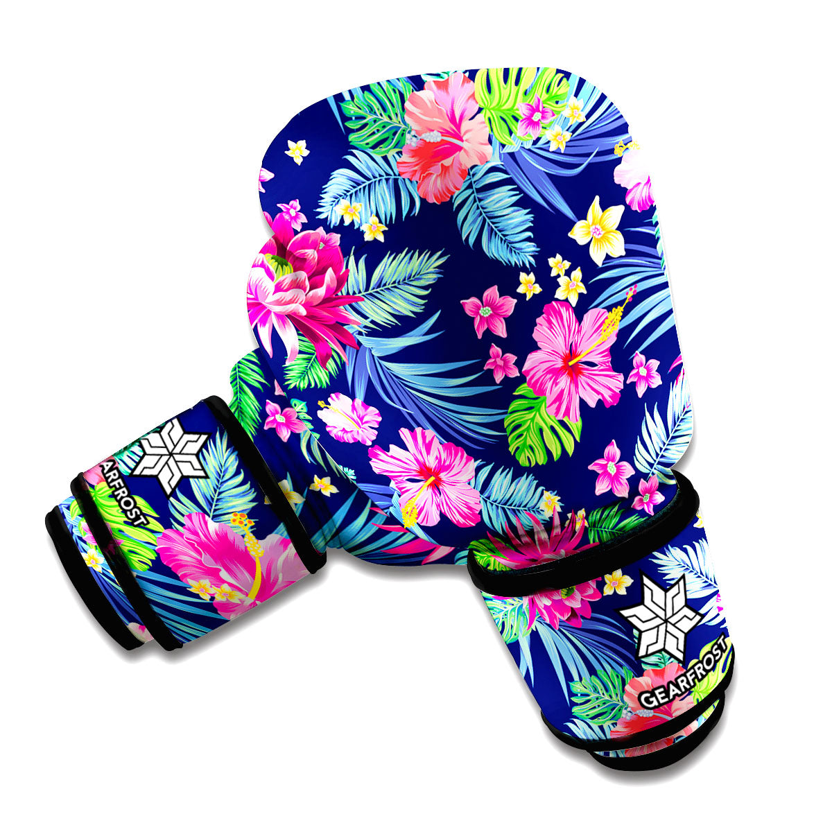 Blossom Tropical Flower Pattern Print Boxing Gloves
