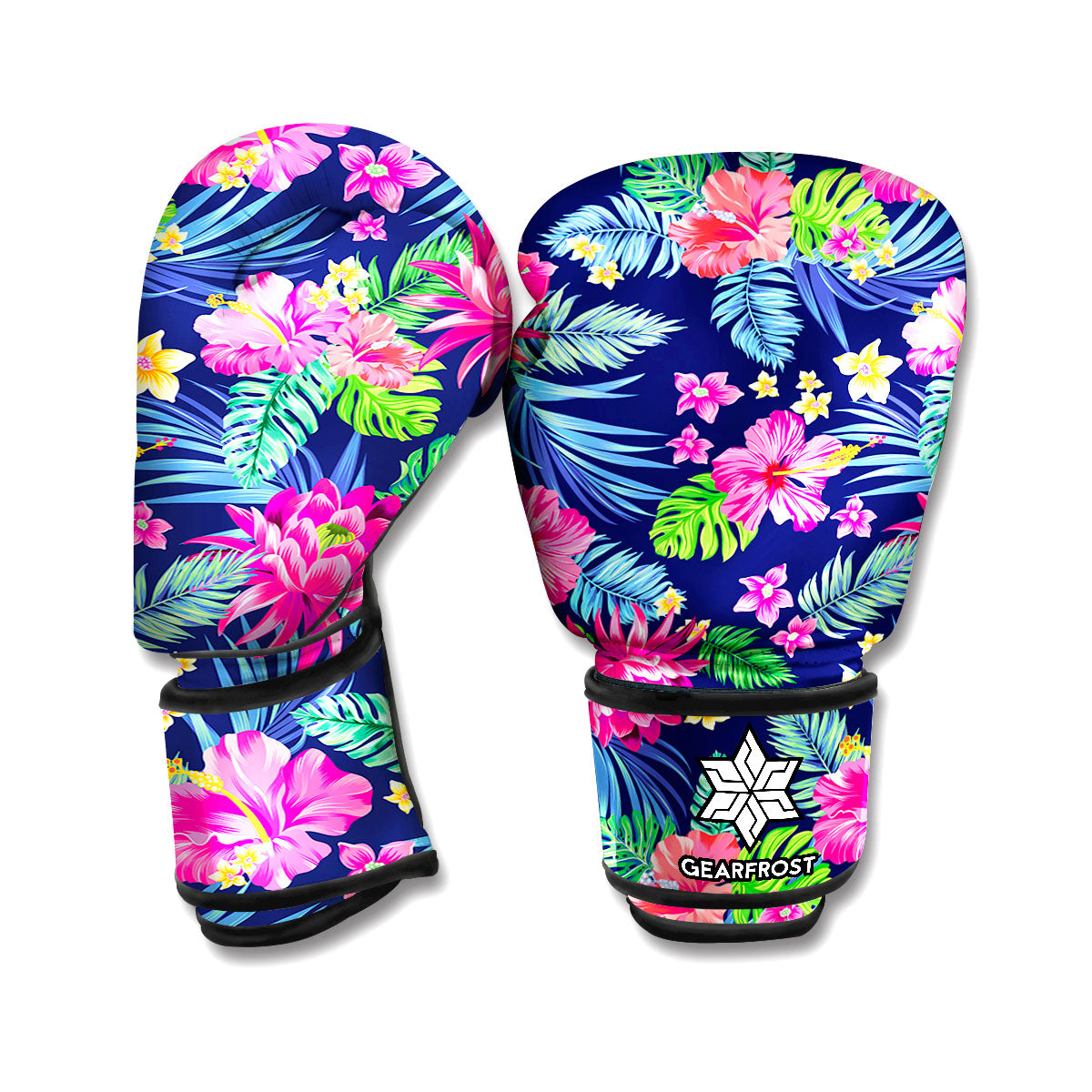 Blossom Tropical Flower Pattern Print Boxing Gloves