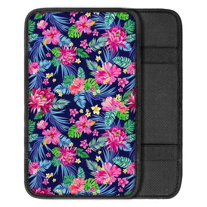 Blossom Tropical Flower Pattern Print Car Center Console Cover