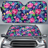 Blossom Tropical Flower Pattern Print Car Sun Shade GearFrost