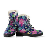 Blossom Tropical Flower Pattern Print Comfy Boots GearFrost