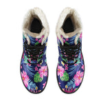 Blossom Tropical Flower Pattern Print Comfy Boots GearFrost