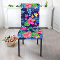 Blossom Tropical Flower Pattern Print Dining Chair Slipcover