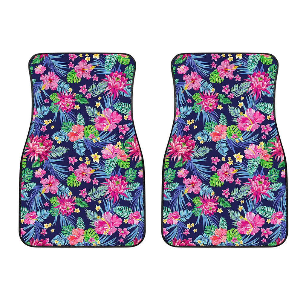 Blossom Tropical Flower Pattern Print Front Car Floor Mats