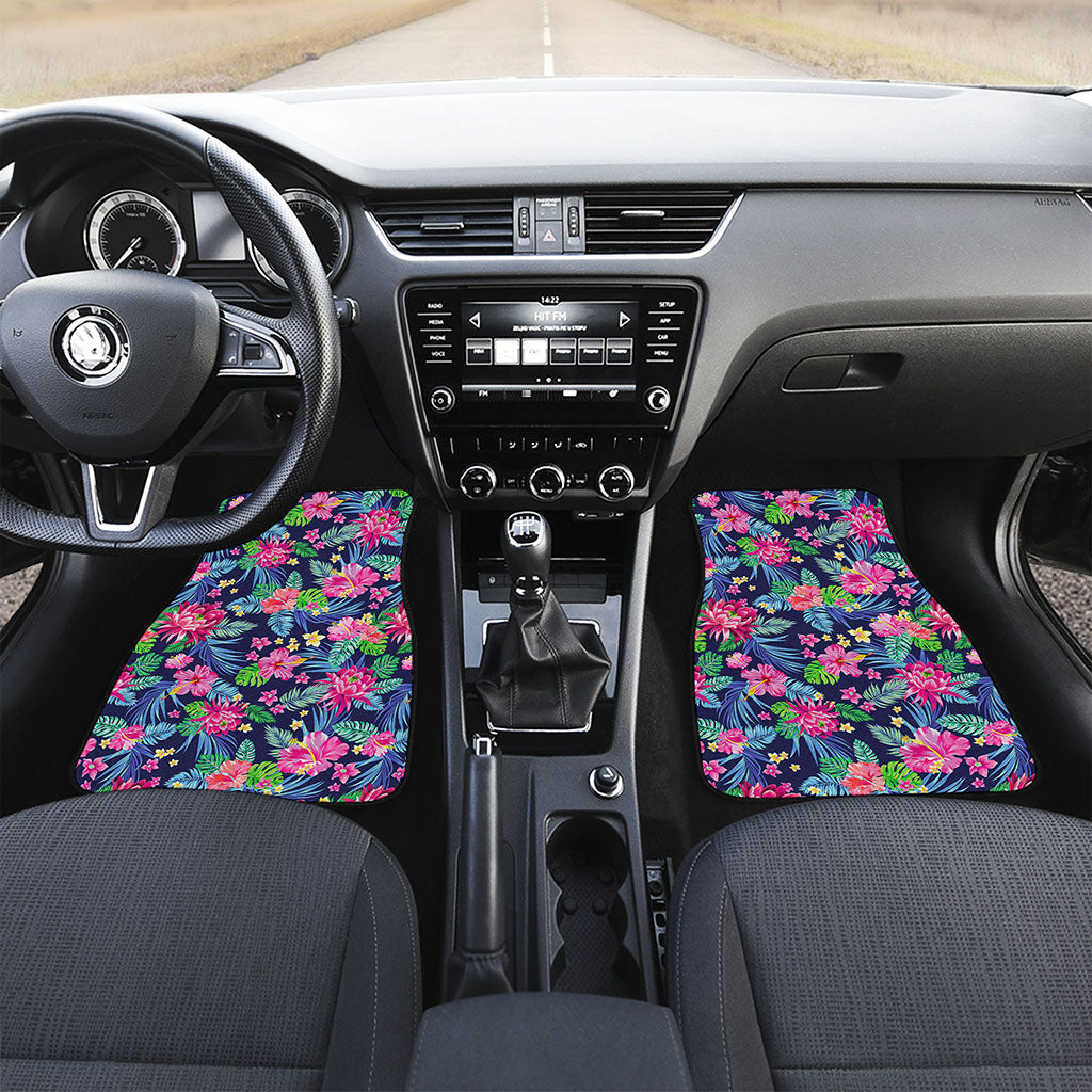 Blossom Tropical Flower Pattern Print Front Car Floor Mats