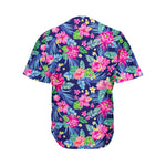 Blossom Tropical Flower Pattern Print Men's Baseball Jersey