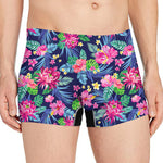 Blossom Tropical Flower Pattern Print Men's Boxer Briefs