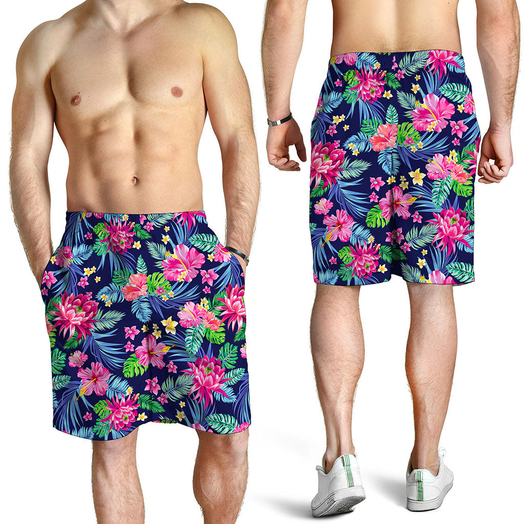Blossom Tropical Flower Pattern Print Men's Shorts
