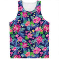 Blossom Tropical Flower Pattern Print Men's Tank Top