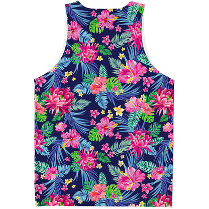 Blossom Tropical Flower Pattern Print Men's Tank Top