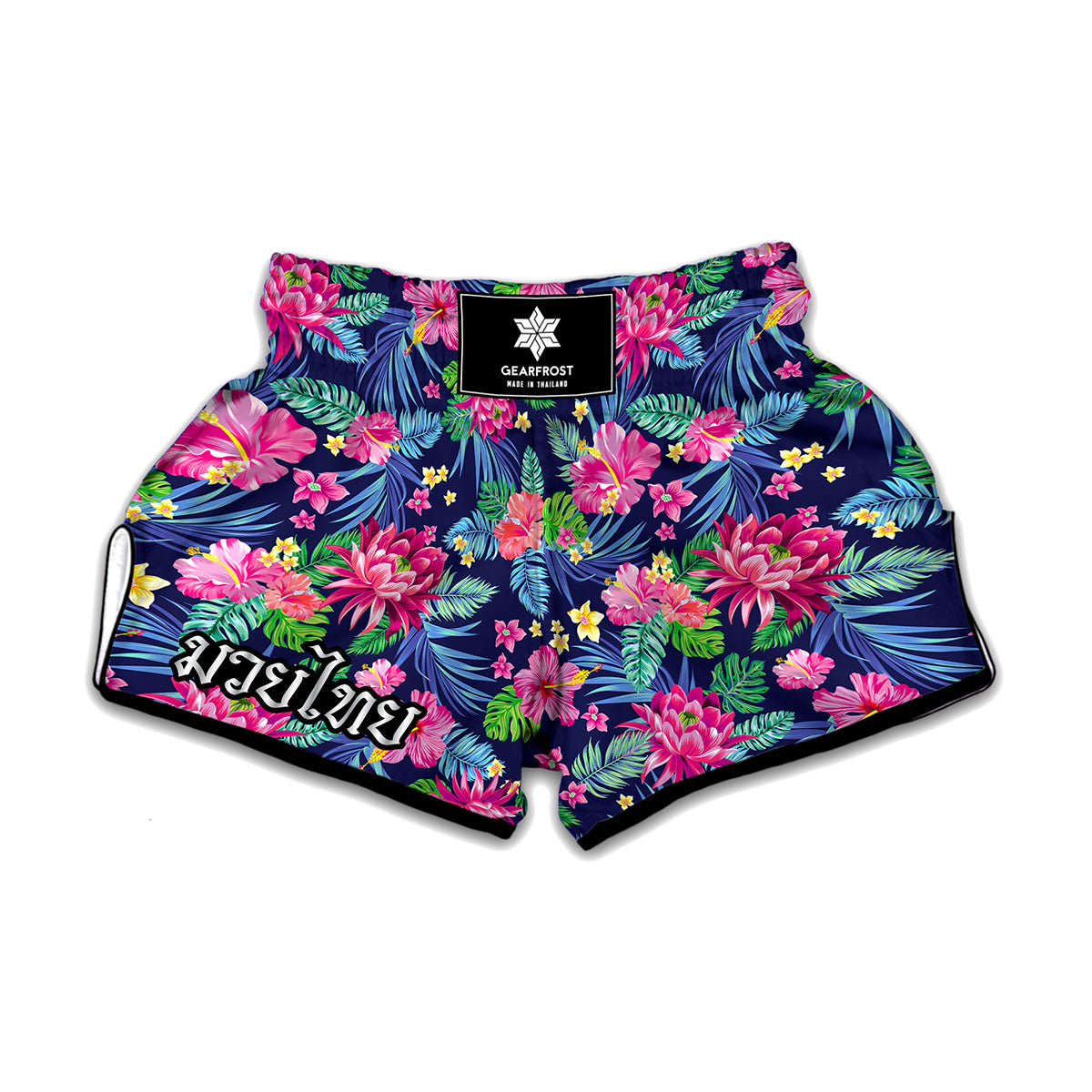 Blossom Tropical Flower Pattern Print Muay Thai Boxing Shorts