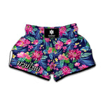 Blossom Tropical Flower Pattern Print Muay Thai Boxing Shorts