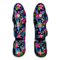 Blossom Tropical Flower Pattern Print Muay Thai Shin Guards