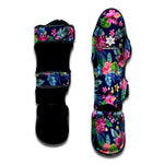 Blossom Tropical Flower Pattern Print Muay Thai Shin Guard