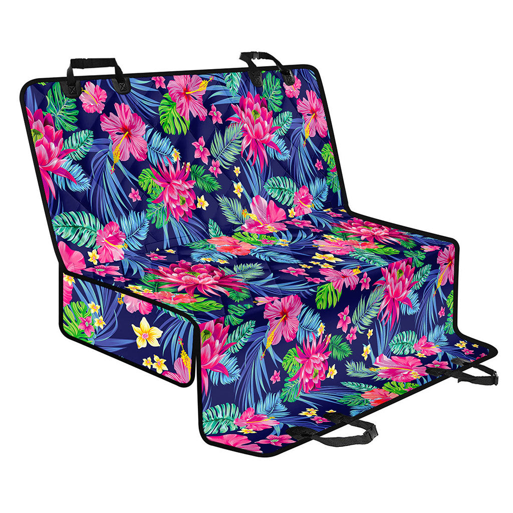 Blossom Tropical Flower Pattern Print Pet Car Back Seat Cover