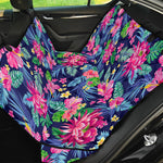 Blossom Tropical Flower Pattern Print Pet Car Back Seat Cover