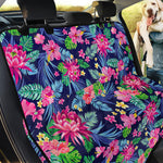 Blossom Tropical Flower Pattern Print Pet Car Back Seat Cover