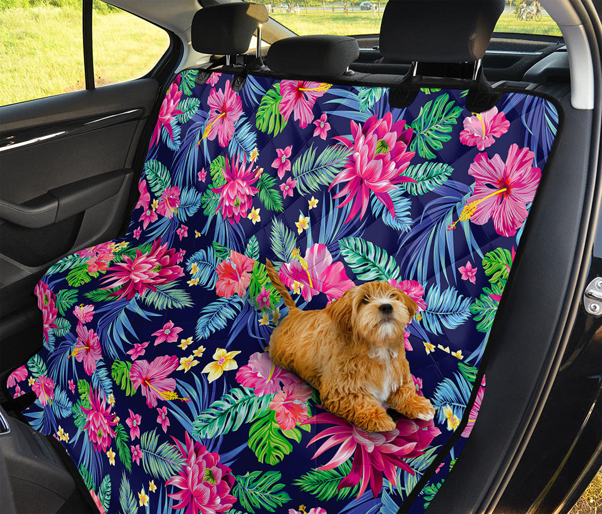 Blossom Tropical Flower Pattern Print Pet Car Back Seat Cover