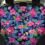 Blossom Tropical Flower Pattern Print Pet Car Back Seat Cover