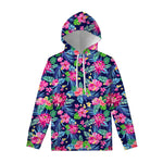 Blossom Tropical Flower Pattern Print Pullover Hoodie