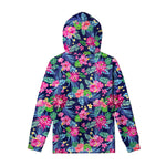 Blossom Tropical Flower Pattern Print Pullover Hoodie